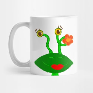 Funny Frog flower Mug